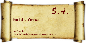 Smidt Anna névjegykártya